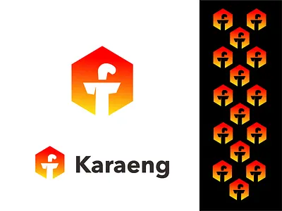 Karaeng akdesain badi branding bugis creative daeng facebook fb illustration karaeng logo design minimal negative space sword