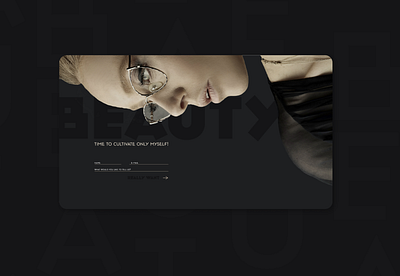 Landing page of a makeup art design landing page landing page for makup makup site ui woman