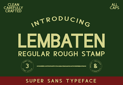 Lembaten - Super Sans Font classic creative market font awesome font design mascline outdoor tshirt vintage vintage logo