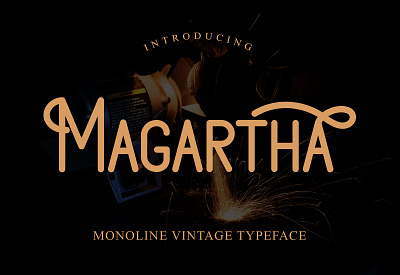 Magartha - Vintage Monoline Font antique classic cool crafted masculine monoline outdoor vintage