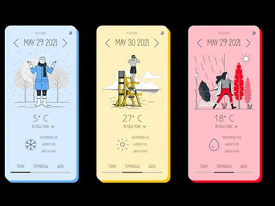 Weather App daily dailyui forecast ui ui challenge ui design weather weather app