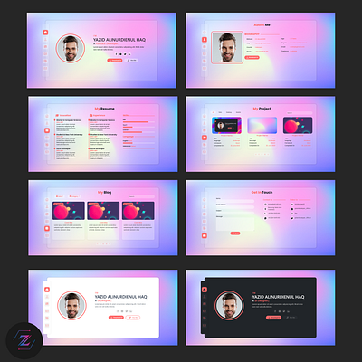 Frostofolio design flat minimal ui ux web website