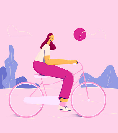 Cycling 2d art behance bicycle character character design character illustration characterdesign cycling dribbble flat flat design flatcharacter freelance illustrator illustration illustrator procreate vector