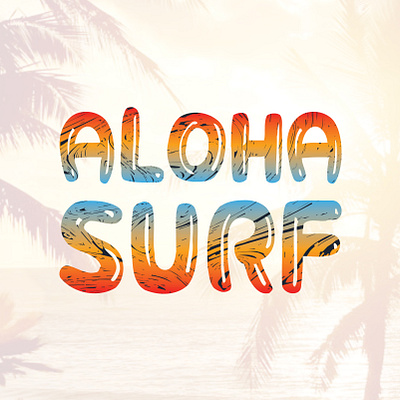 Aloha Surf. A gradient type work adventure adventure logo adventurer aloha graphic design graphicdesigner hawaii hawaiian shirt logodesign logodesigner outdoor outdoor logo outdoors surf surf logo surfing teeshirt teespring tshirt tshirt design