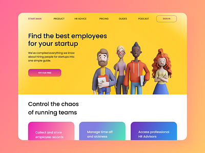 Recruitment agency design ui ux web