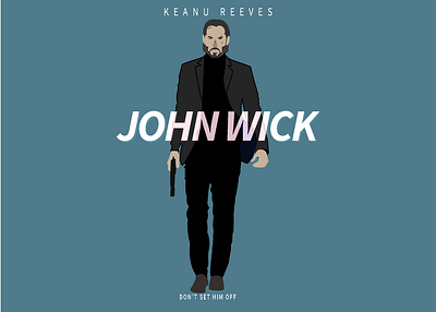 John Wick design flat illustration flatdesign illustration illustration art illustrator john wick vector