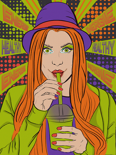 Pop art style poster illustration art pop art popart poster poster art poster design
