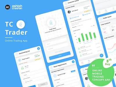 Online Trading App adobe xd app application branding design logo material materialdesign mobile app trading ux design you