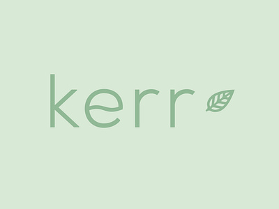Kerr caring design logo logo design logotype natural nature typography