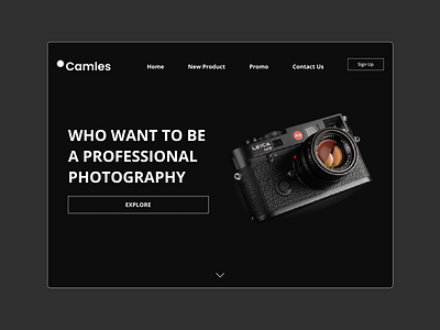 Landingpage Camera Shop beginner camera dailyui design homepage landingpage ui ui design web design website