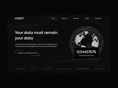 Cyber security website design 2021 cybersecurity dark dark ui design dribbble figma homepage it minimal minimalism security simple technology ui uidesign uiux ux webdesign website