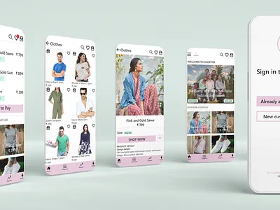 Shopper- An ecommerce app UI design adobexd branding design ecommerce mockup shopping uidesign