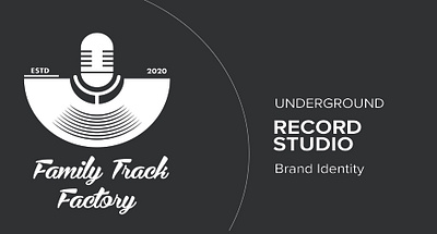 Underground Record Studio Branding adobe photoshop adobexd branding logo music rap studio underground