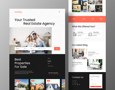 Real Estate Website Design app best design branding clean design design homepage design langing page online marketing product design real estate real estate agency redesign responsive ui design uiux uiuxdesign web application design website design