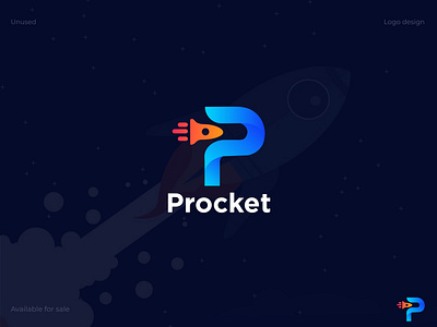 Procket Logo-Letter P + Rocket Logo Combination app logo boosted brand identity branding clean app combination mark logo creative logo illustration logo logo design minimalist logo modern logo p logo rocket launch rocket logo rocketship software logo space tech logo technology