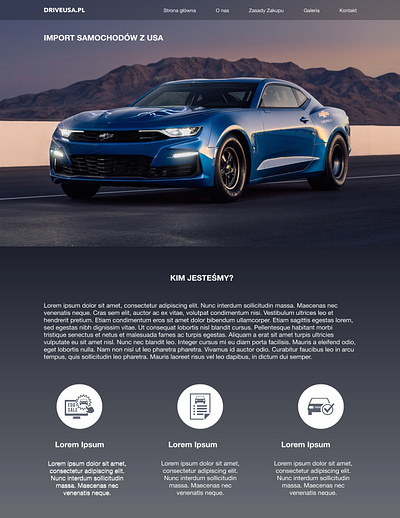 Drive USA, CAR IMPORT WEB DESIGN adobexd car design ui ux web webdesign website