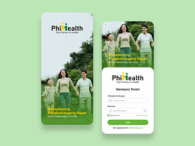 PhilHealth Mobile Login form - Members' Portal adobe xd design mobile mobile app mobile app design mobile design mobile ui ui ui design ui ux user experience user interface ux ux design uxdesign uxui web web app web ui website design