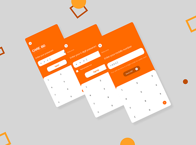 Sign In & Sign Up Screen android app design app app design branding clean design donation app icon logo orange ui ux