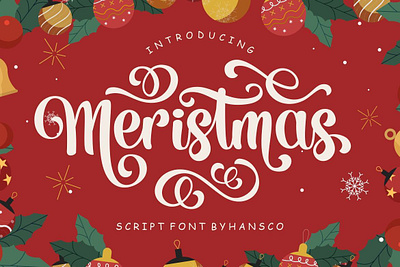 Meristmas Font by HansCo font freefont handwrittenfont scriptfont typography