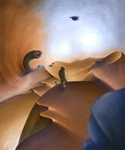 Dune arrakis desert drawing dune dune2020 dune2021 illustration procreate sand storm worm