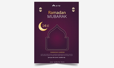 Ramadan Mubarak Flyer Template Design best design businesscard creative design design flyer flyer design flyer template graphic design luxury design party flyer