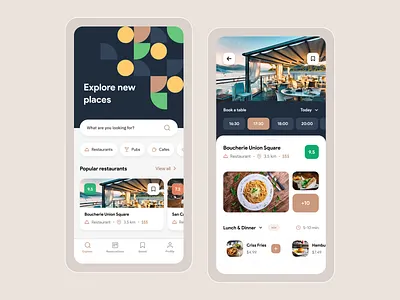 Food & Drink App app app design clean delivery drink food food and drink lunch minimal mobile mobile app mobile ui order restaurant simple ui ux