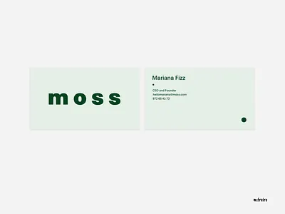 Moss Card branding card design designer designs editorial logo minimal typography vector