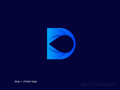 drop d letter logo brand identity business logo company logo d letter logo elegant illustration logos minimalist logo modern logo narayani rani roy