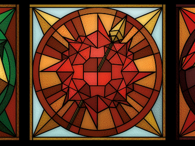 Game of Thrones Stained Glass - Martell a song of ice and fire branding church design fantasy game of thrones geometric illustrator logo low poly low poly lowpoly nerd poly polygon stained glass stained glass sun vector