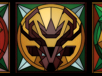 Game of Thrones Stained Glass - Baratheon a song of ice and fire baratheon branding church design fantasy game of thrones geometric illustrator logo low poly low poly lowpoly nerd poly polygon stag stained glass stained glass vector