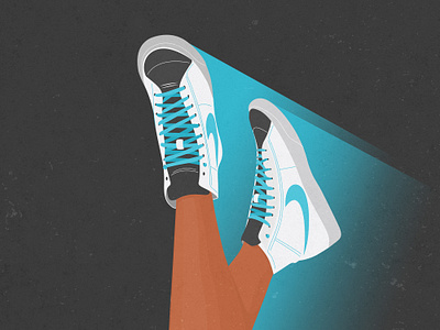 White Girl Sneakers Illustration art illustration nike photoshop poster print sneakers sport white