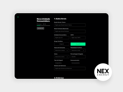 NEX Energy - Internal Platform [1/2] design system energy future ui ux