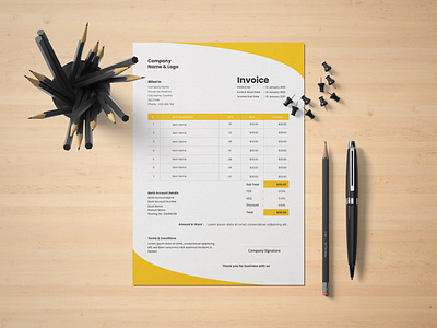 Invoice Design illustrator invoice invoice design invoice template invoices invoicing simple invoice