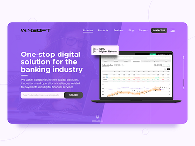 Hero Section exploration design finance fintech app hero banner hero image hero section landing design landing page landing page design minimal ui webdesign website concept website design wesbite