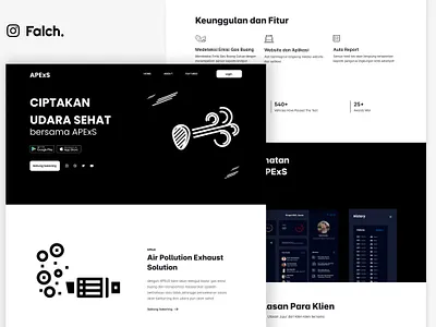 Project Ecology Landing Page - APExS Industry branding design flat graphic design illustration minimal ui vector web