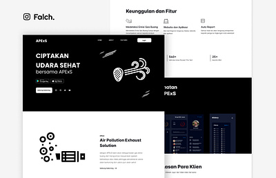 Project Ecology Landing Page - APExS Industry branding design flat graphic design illustration minimal ui vector web