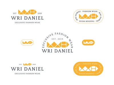 Wri Daniel | Brand abstract clothing exclusive fashion logo logo variations luxury mark minimal monogram premium textiles wear