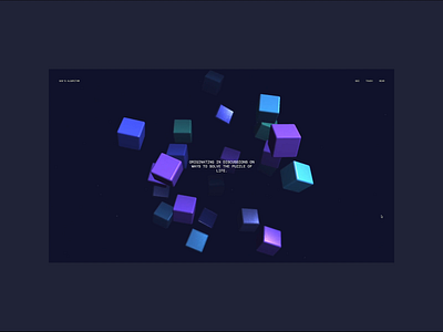 Sean Leon - God's ALGORITHM [V1.0] animation experience grid interaction interactive interface landing layout minimal scroll threejs transition typography ui webdesign webgl