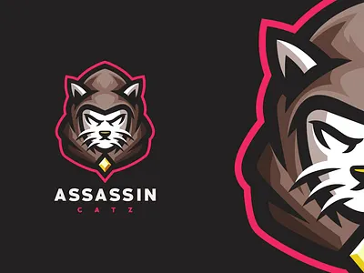 Assassin cat angry assassin brand cat character e sport esport esports logo mascot sport