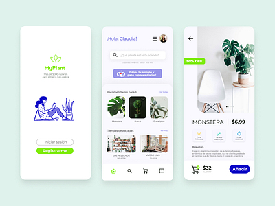 App de Plantas app app design dailyui figma inspiration minimal ui uidesign ux uxdesign uxui