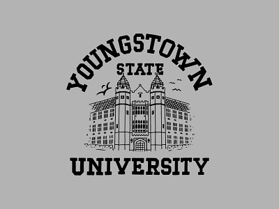 YSU branding handlettering illustration inspiration lettering merch design skitchism t shirt typography vintage