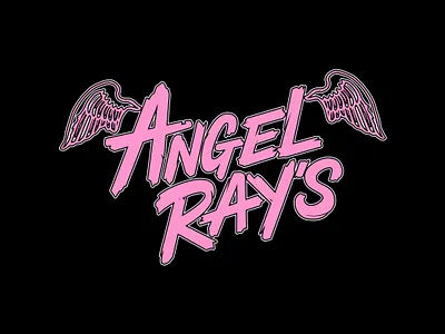 Angel Rays angel apparel design clothing logo custom custom lettering etsy graphic design hand drawn handtypography illustration letter logo lettering lettering artist logodesigner logotype logotype design tshirt art typography vector wings logo