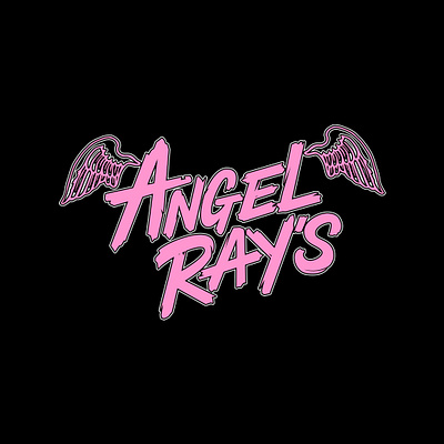 Angel Rays angel apparel design clothing logo custom custom lettering etsy graphic design hand drawn handtypography illustration letter logo lettering lettering artist logodesigner logotype logotype design tshirt art typography vector wings logo