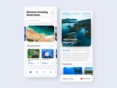 Travel App UI Design app design clean clean ui inspiration modern travel travel app ui design ui inspiration vacation