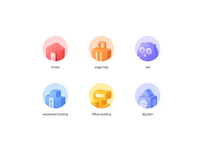 house icon app house icon office building owl piggy bag residential building ui ux