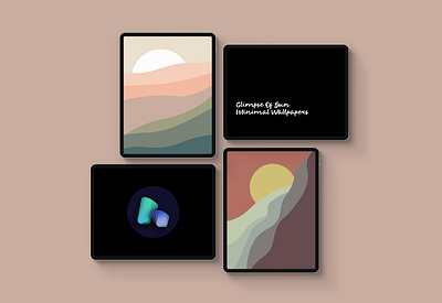 Glimpse Of Sun - wallpapers set android colorful design illustration ipad iphone iphone x landscape nature product sun vector wallpaper