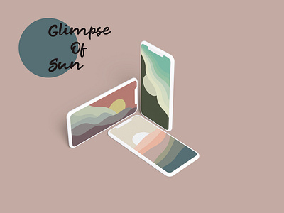 Glimpse Of Sun - wallpapers set android colorful colors design gradient illustration ios iphone sun sunset wallpaper wallpapers