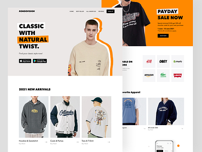 Apparel Landing Page Exploration apparel apparel design bootstrap card download app ecommerce ecommerce shop ecommerce website fashion landing page minimalist web web design web store webdesign website website concept website design websites wordpress