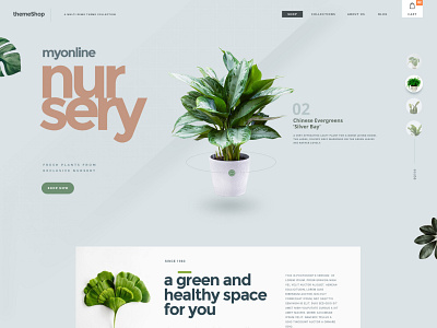 Online Nursery branding creative design interaction landing page design nursery online shop ui design website