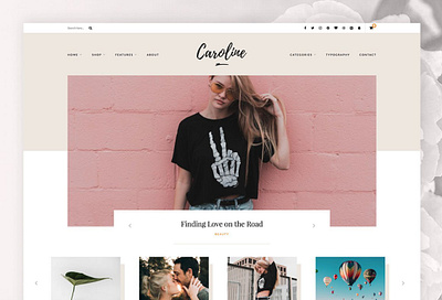 Caroline - A Wordpress Blog Theme blog theme blogger clean greek font responsive website web theme wordpress blog